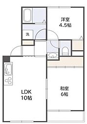 グランシャリオお花茶屋 1階2LDKの間取り