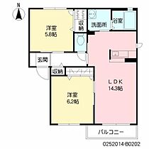 クレストＭ・Ｉ　Ｂ棟 B0202 ｜ 佐賀県杵島郡白石町大字東郷2103-2（賃貸アパート2LDK・2階・54.81㎡） その2