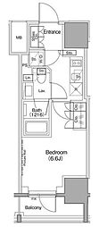 ザ・パークハビオ麻布十番 1Kの間取図画像