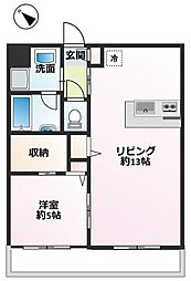 フェリシア 1LDKの間取図画像