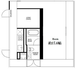 G-フラット ワンルームの間取図画像