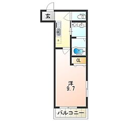 フジパレス出屋敷南 1Kの間取図画像