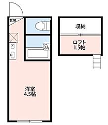 パンシオン町田 ワンルームの間取図画像