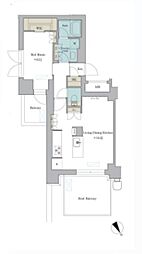 江東区深川2丁目マンション 1LDKの間取図画像