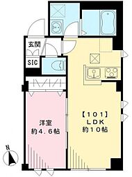 JR京浜東北・根岸線 蒲田駅 徒歩8分の賃貸マンション 1階1LDKの間取り