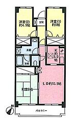 オーベルジュ青葉 2階3LDKの間取り