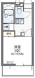 レオパレスSNブルーウッド 1Kの間取図画像