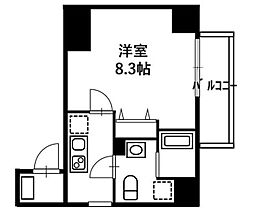 リヴシティ亀戸 5階1Kの間取り
