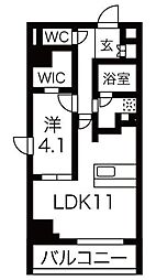 ルネサンスコート築地 1LDKの間取図画像