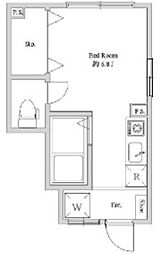 平和ハイツ中野 1階ワンルームの間取り