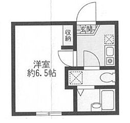 クレスト塩浜 1Kの間取図画像
