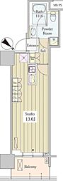 ユニゾンタワー東中野 ワンルームの間取図画像