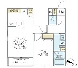The Shinagawa East Residence 1LDKの間取図画像