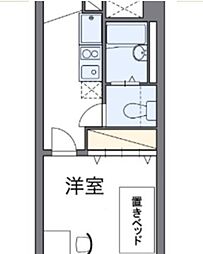 レオパレスひえだ 1Kの間取図画像