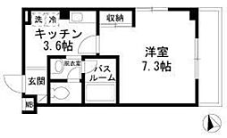 ハイツクレール 1Kの間取図画像