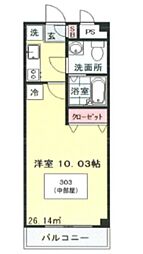 クレイン南弐番館 1Kの間取図画像