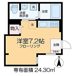 Ｋａｎｏａ西新井 2階ワンルームの間取り