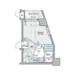 ガーラステーション練馬 1Kの間取図画像