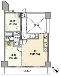 ロイヤルステージ本千葉 3階2LDKの間取り