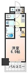 フォーリアライズ尼崎エラン 1Kの間取図画像