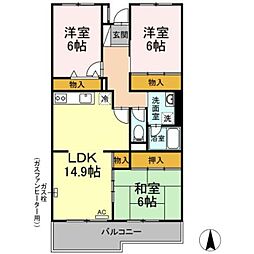 レジデンス新百合ヶ丘 3LDKの間取図画像