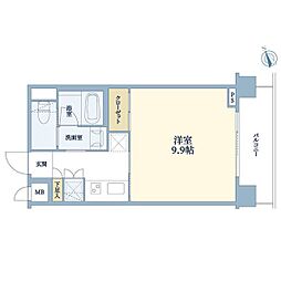 ダイナシティ立川 2階ワンルームの間取り