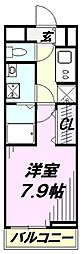 ジェルメ所沢 1Kの間取図画像