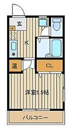 セレーネ常盤台 1Kの間取図画像
