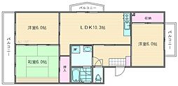シャルマン87 3LDKの間取図画像