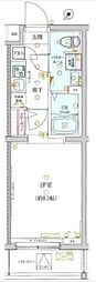 GENOVIA世田谷砧 green veil 4階1Kの間取り