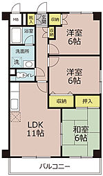 グレースガーデン幕張 3LDKの間取図画像