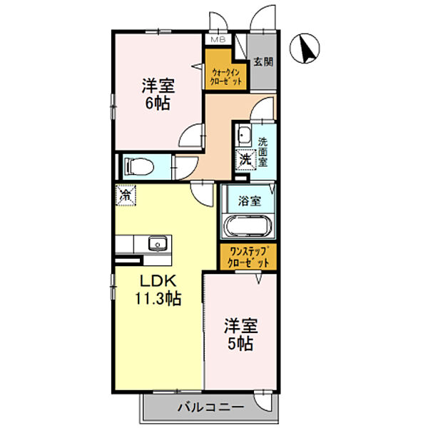 メゾン・ド・コフレ葵町 ｜大阪府泉佐野市葵町４丁目(賃貸アパート2LDK・3階・55.28㎡)の写真 その2