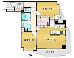 オーベル三軒茶屋ｄＲ 5階2LDKの間取り