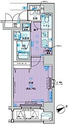 メインステージ上野 1Kの間取図画像