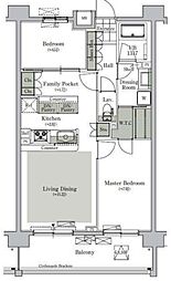 パークキューブ西ヶ原ステージ 3階2LDKの間取り