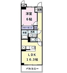 アイウィッシュ 1LDKの間取図画像