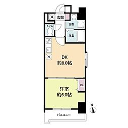 JR東海道・山陽本線 大津駅 徒歩5分の賃貸マンション 7階1LDKの間取り