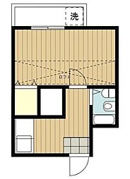 LP SHINDEN 1階1Kの間取り