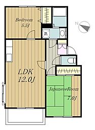 エンブレム 2LDKの間取図画像