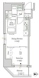 ワンルーフレジデンス新御徒町 1DKの間取図画像
