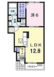 サウスフラワー2 1LDKの間取図画像