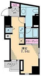 音羽クリニックビル 4階ワンルームの間取り