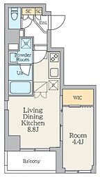 クレストコート南長崎 1LDKの間取図画像
