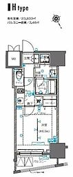 ZOOM横浜桜木町 1Kの間取図画像