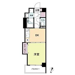 Osaka Metro御堂筋線 西中島南方駅 徒歩10分の賃貸マンション 2階1DKの間取り