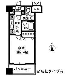 レジディア四谷三丁目 1Kの間取図画像