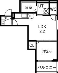 F SSECIA RAPIDE 1LDKの間取図画像