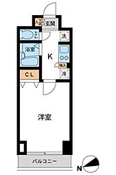 Ｃａｓｓｉａ　Ｋａｗａｓａｋｉ　Ｒｅｓｉｄｅｎｃｅ 9階1Kの間取り