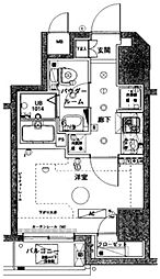 都営大江戸線 落合南長崎駅 徒歩8分の賃貸マンション 3階1Kの間取り