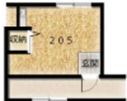 ＮＩビル 2階ワンルームの間取り